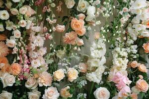 This stunning floral arrangement showcases soft pastel hues that are perfect for creating elegant decor settings photo