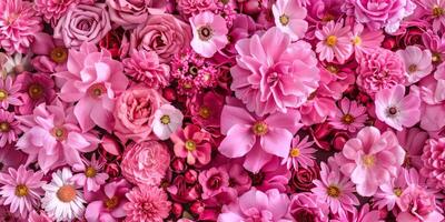 A stunning and beautiful collection of pink flowers, ideal for enhancing your creative and design projects photo