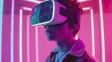Explore the future of entertainment and gaming with advanced virtual reality goggles that immerse users in realistic, interactive environments, redefining their experiences in thrilling ways photo