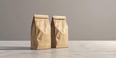 This mockup showcases crumpled brown paper bags, perfect for innovative packaging, distinct branding, and artistic touches tailored for creative professionals and talented designers photo