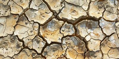 This image vividly illustrates the impact of severely cracked soil, emphasizing the harsh and damaging effects of prolonged drought intensified by climate change on our already fragile environment photo