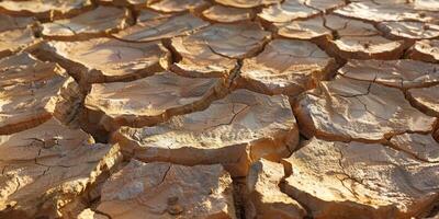 This image vividly illustrates cracked and dry earth, which serves as a clear indicator of drought conditions and highlights the broader effects of climate change on our planets diverse ecosystems photo