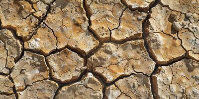 This image shows cracked earth, highlighting the severe impacts of drought and climate change, emphasizing the urgent need for sustainable practices to protect our planet for future generations photo
