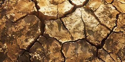 This image illustrates the harsh reality of severe drought, showcasing parched, cracked earth and highlighting the detrimental impacts of climate change on our fragile environment photo