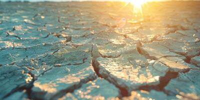 A stark and vivid representation of the severe drought, effectively highlighting the detrimental effects of climate change on soil integrity and various ecosystems around the globe photo
