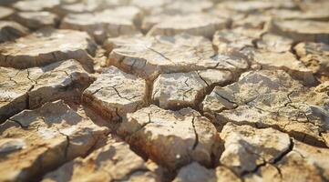 The image shows cracked earth, highlighting the severe effects of drought and climate change on our planets ecosystems and habitats that rely on natural weather patterns and water resources photo
