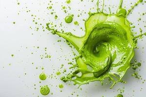 A vibrant green smoothie delights the senses while also symbolizing health and wellness, showcasing freshness and invigorating energy in a delicious and visually appealing way that captivates all photo