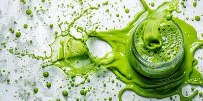 Enjoy a vibrant green smoothie that embodies freshness and vitality, perfect for health enthusiasts seeking nutritious options to boost their wellbeing and enrich every sip with essential nutrients photo