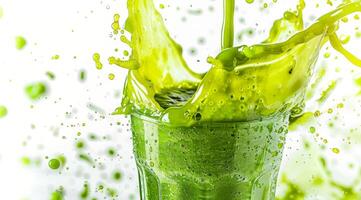 This energizing green smoothie combines freshness and vitality, making it ideal for health enthusiasts and smoothie lovers who value nutritious options with numerous health benefits photo