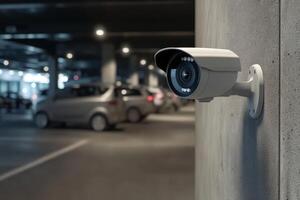 This cuttingedge IP security camera is designed to ensure safety and effective surveillance in parking facilities, making it ideal for closely monitoring vehicle activity at all times photo