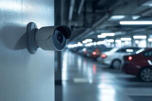 Explore the advanced features of this cuttingedge IP security camera system, designed to efficiently monitor parking garages and significantly enhance security in these crucial areas photo