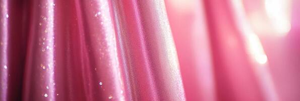 This elegant pink fabric has a shimmering texture, ideal for both fashion and interior design themes photo