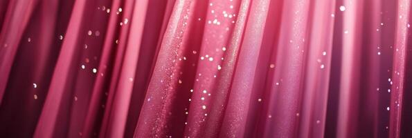 The soft pink fabric drapes elegantly with sparkling details, ideal for sophisticated backgrounds or design projects photo