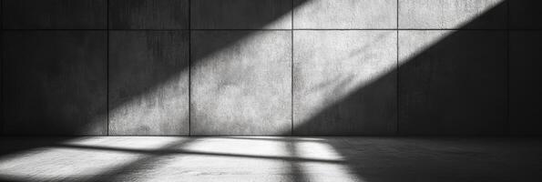 Imagine a sleek, minimalist backdrop with smooth concrete walls and a polished floor, enhanced by light and shadowideal for product displays and presentations, boosting visual appeal photo