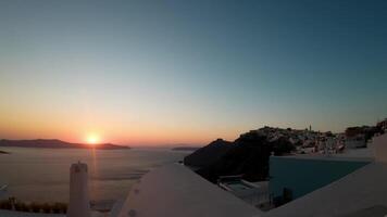 Timelapse of Thira in Santorini Greece video
