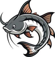 Smooth Catfish Moving Through Still Waters vector