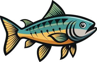 drawing of Colorful fish vector