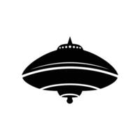 UFO silhouette design. Alien space ship sign and symbol. vector