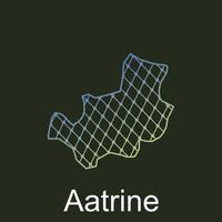 Map of Aatrine design template with dot technology, national borders and important cities illustration vector