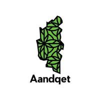 Aandqet City of Lebanon map illustration, template with geometric style isolated on white background vector