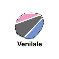 Map of Venilale, logo design concept illustration idea style flat design. isolated on white background vector