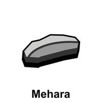Mehara map. map of the Timor Leste. Borders of for your infographic. design template vector