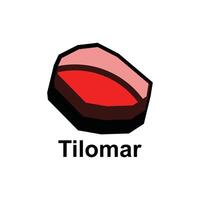 Tilomar map. map of the Timor Leste. Borders of for your infographic. design template vector