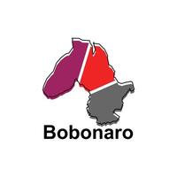 Bobonaro map. map of the Timor Leste. Borders of for your infographic. design template vector