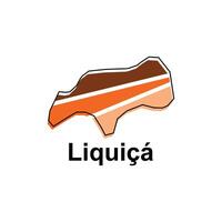 Liquica map. map of the Timor Leste. Borders of for your infographic. design template vector