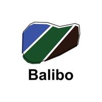 Map of Balibo, logo design concept illustration idea style flat design. isolated on white background vector