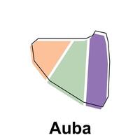 Auba map. map of the Timor Leste. Borders of for your infographic. design template vector