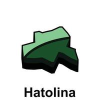 Hatolina map. map of the Timor Leste. Borders of for your infographic. design template vector