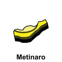 Metinaro map. map of the Timor Leste. Borders of for your infographic. design template vector