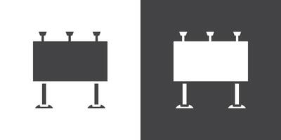Billboard icon Thin line illustration set vector