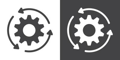 Continuous changes icon Thin line illustration set vector