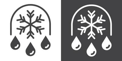 Defrost icon Thin line illustration set vector