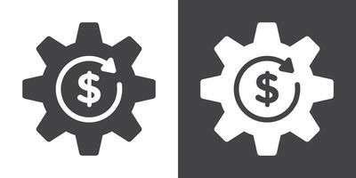 Costs optimization Icon Thin line illustration set vector