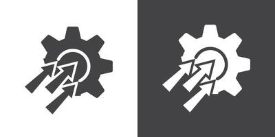 Efficiency icon Thin line illustration set vector
