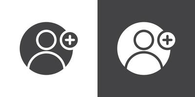 Add a new user icon Thin line illustration set vector