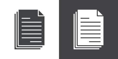 Document papers icon Thin line illustration set vector