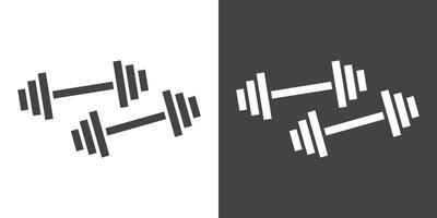 Dumbbell pair icon Thin line illustration set vector