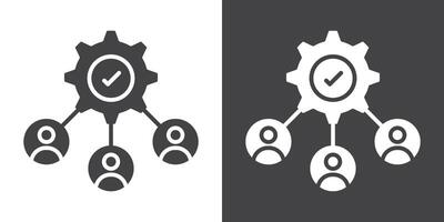 CRM icon Thin line illustration set vector