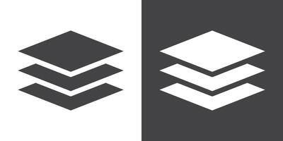 Layers icon Thin line illustration set vector