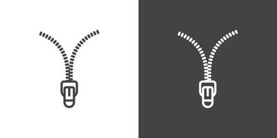 Zip icon Thin line illustration set vector