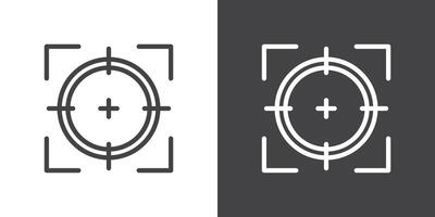 Focusing icon Thin line illustration set vector