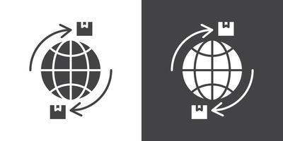 Import export icon Thin line illustration set vector