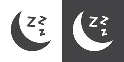 Zzz icon Thin line illustration set vector