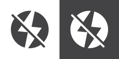 Flash off icon Thin line illustration set vector