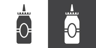 Ketchup icon Thin line illustration set vector
