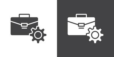 Work experience icon Thin line illustration set vector